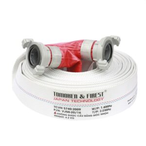 Vòi chữa cháy tomoken D50 x 20m x 1.6 Mpa kèm khớp nối